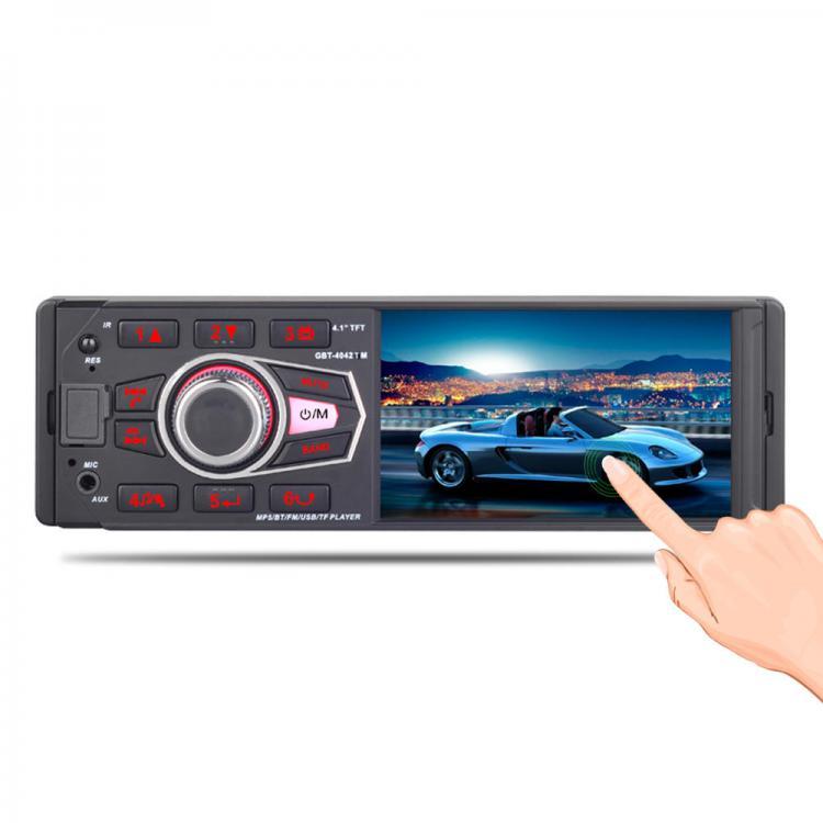 shopping מערכות שמע ומסכים לרכב 4042 4.1 Inch 1DIN Car MP5 Player Touch Screen Support AM FM Radio RDS bluetooth USB TF Card Remote Control with HD Backup Camera