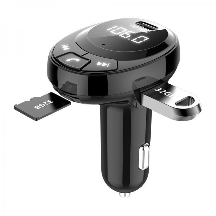 shopping מערכות שמע ומסכים לרכב BT09 bluetooth 5.0 Chip Car Charger PD18W Auto MP3 Player Hands-free One-touch Call DC5V Dual USB 3.1A U Disk TF Card