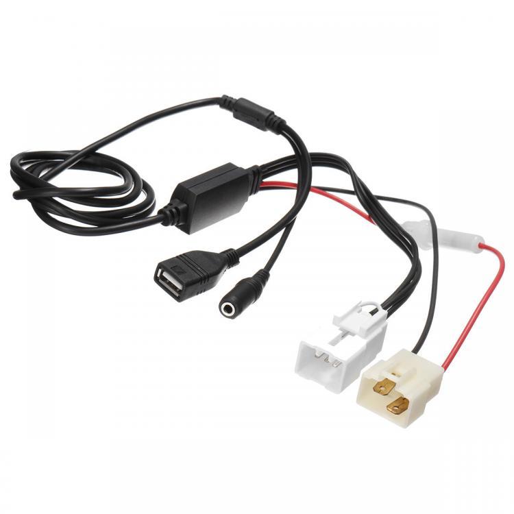 shopping מערכות שמע ומסכים לרכב AUX Audio USB Charge Adaptor Harness for Ford Falcon Territory BA BF SX SY SYII