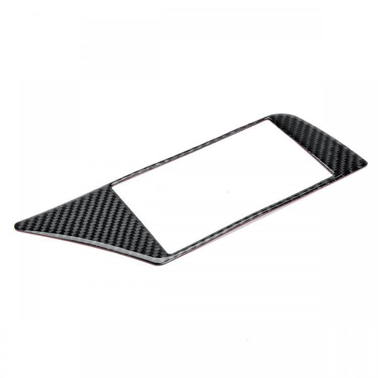 shopping מערכות שמע ומסכים לרכב Carbon Fiber GPS Navigation Panel Frame Cover Car Stickers For Audi A4 B8 2009-2016
