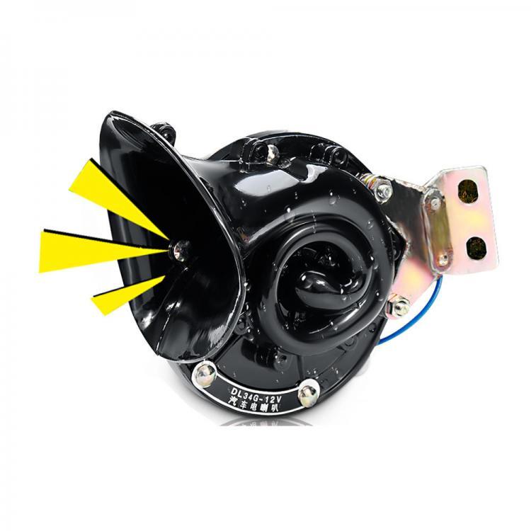 shopping מערכות שמע ומסכים לרכב 12V 250dB Electric Bull Horn Waterproof Super Loud Raging Sound Universal For Car Motorcycle