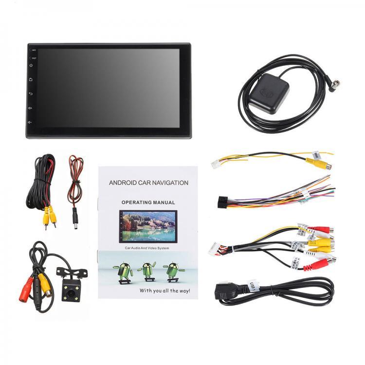 shopping מערכות שמע ומסכים לרכב iMars 7 Inch 2 Din for Android 8.1 Car MP5 Player 2.5D Touch Screen Stereo Radio GPS Navigation WIFI bluetooth FM Support Rear Cam