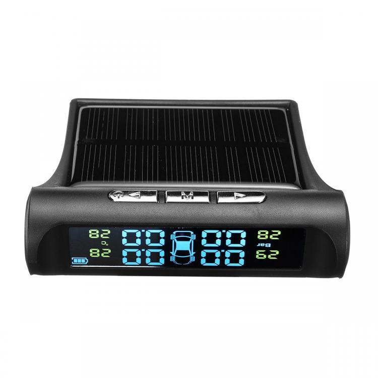 shopping אזעקה ומערכות אבטחה לרכב Car Solar Wireless TPMS Tire Pressure Monitor Built-in Models No Voice Alarm Colorful LCD Digital Displaying