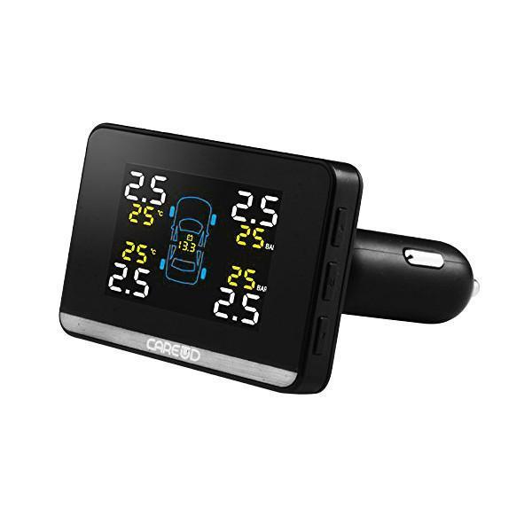 shopping אזעקה ומערכות אבטחה לרכב U906E Car TPMS Tire Pressure Monitoring System Cigarette Lighter Supply Power 4 External Sensor