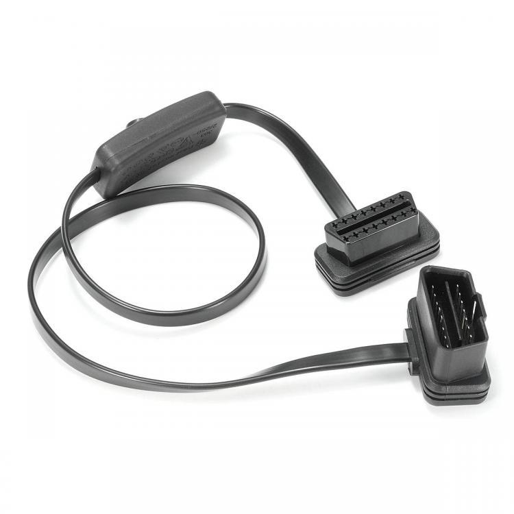 shopping מערכות למציאת תקלות OBD2 16 Pin Male to Female with Switch Cord Extension Cable Adapter Connector