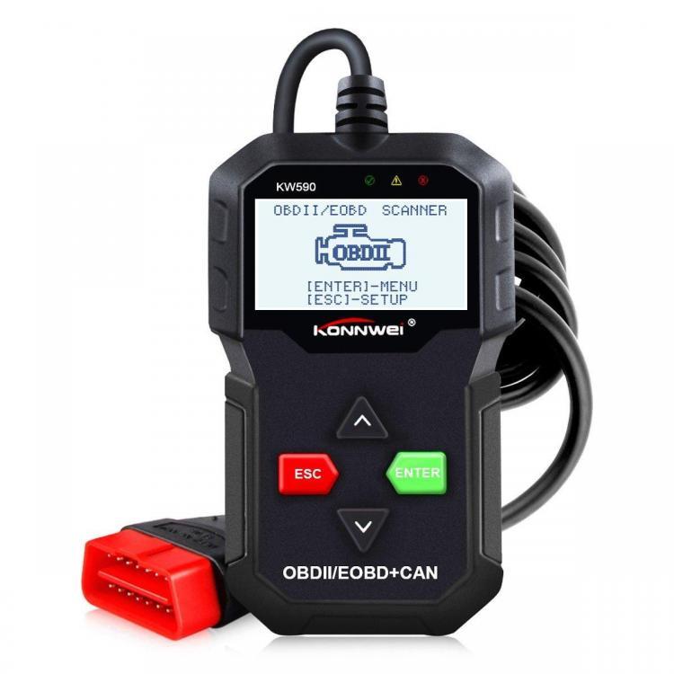shopping מערכות למציאת תקלות KONNWEI KW590 Universal OBDII Diagnostic Scanner Car Engine Fault Code Reader Scan Tool