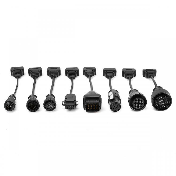 shopping מערכות למציאת תקלות 8pcs OBD2 OBDII Full Set Diagnostic Tool Adapter Truck Cables for AUTOCOM CDP