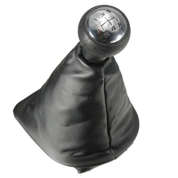 shopping חלקים לרכב 5 Speed Gear Shift Gaiter Knob For PEUGEOT 207 307 406 Black Chrome Leather