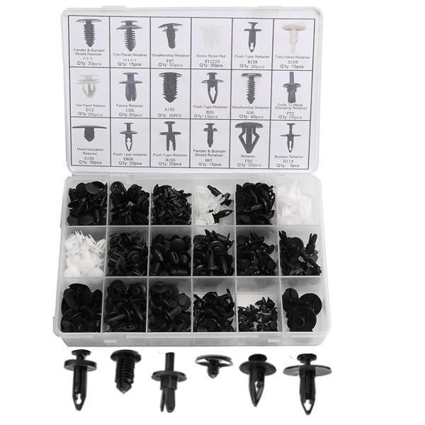 shopping חלקים לרכב 415pcs Plastic Car Door Trim Clip Bumper Rivets Screws Panel Push Fastener Kit for Ford