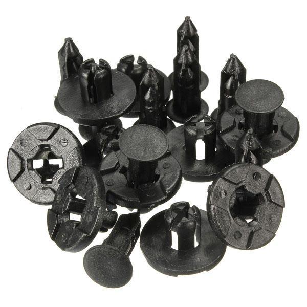 shopping חלקים לרכב 10PCS 8mm Plastic Rivet Fastener Bumper Fender Push Clips For Nissan