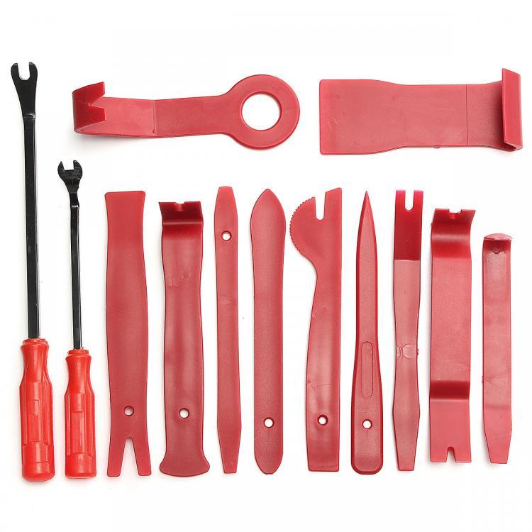 shopping חלקים לרכב 13Pcs Red Auto Car Audio Door Dash Tirm Panel Install&amp;Removal Pry Tools Bag