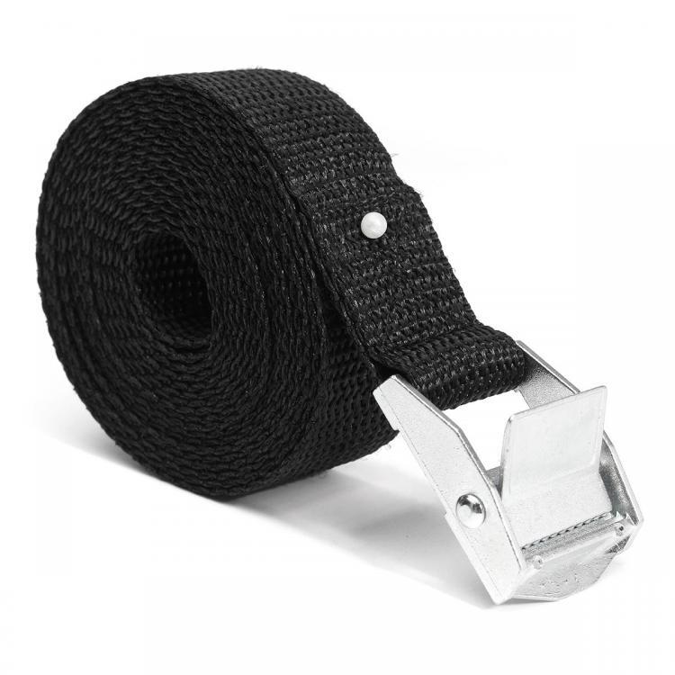 shopping חלקים לרכב 2.5m x 25mm Black Nylon Cargo Tie Down Luggage Cargo Lashing Strap Cam Buckle