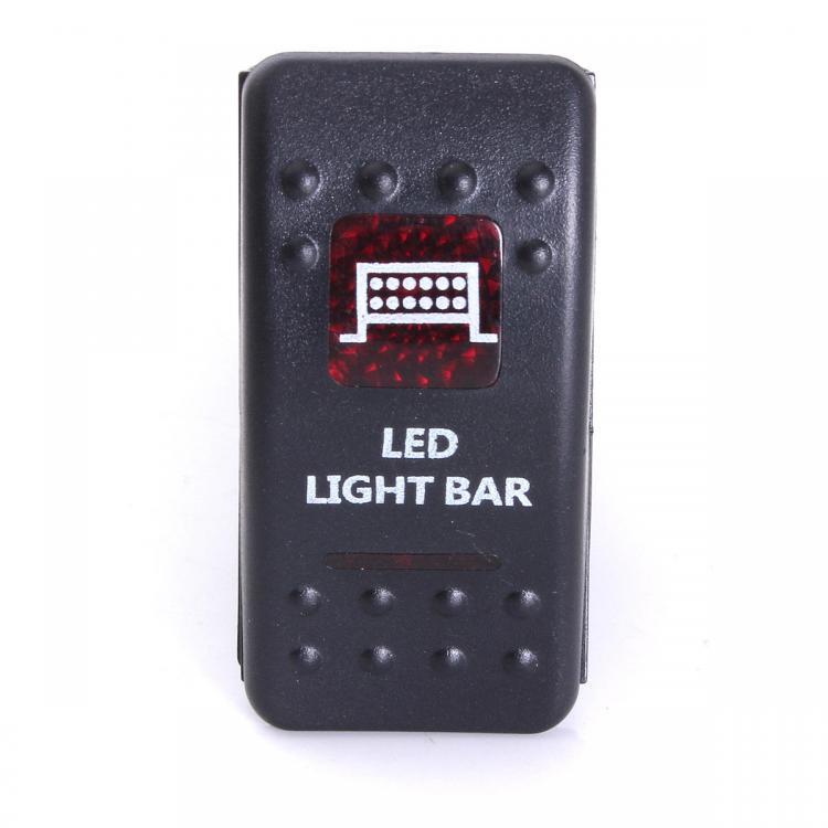 shopping חלקים לרכב Rocker Switch SPST ON-OFF Dual Red LED Illuminated Roof Driving Spot Light for 12V-24V Car Boat Modified