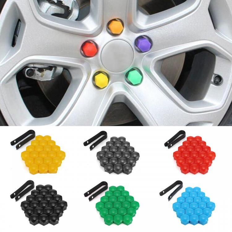 shopping חלקים לרכב 20pcs 17mm Car Wheels Plastic Nuts Screw Cap Removal Tools For AUDI VW