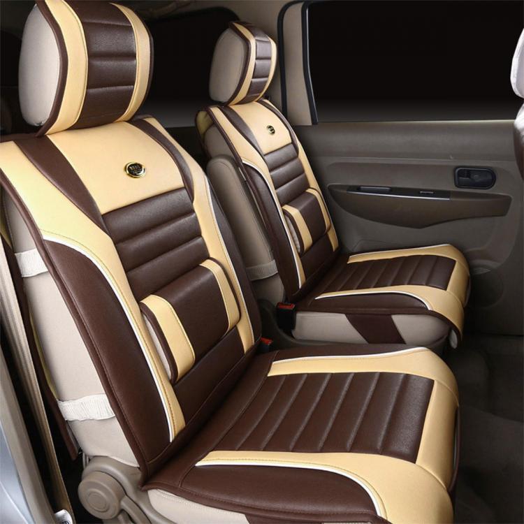 shopping אביזרי פנים לרכב 1Pcs PU Leather Car Front Seat Cover Support Cushion Pad Full Surround 7-Seat Universal