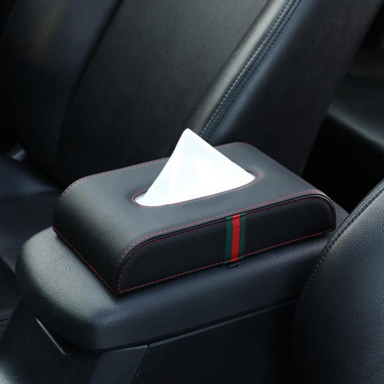 shopping אביזרי פנים לרכב Car Microfiber Leather Handrest Tissue Box Napkin Pumping Paper Portable Office Paper Holder Case