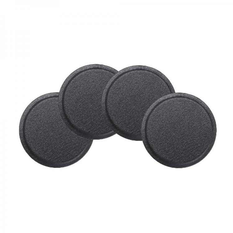 shopping אביזרי פנים לרכב Round Metal Plate PU Leather Surface Iron Sheet Black 4PCS for Magnetic Car Phone Holder