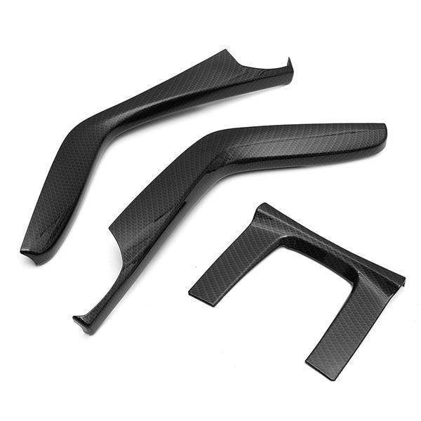 shopping אביזרי פנים לרכב 3pcs ABS Carbon Fiber Style Gear Box Panel Cover Trim For Honda Civic 2016 2017