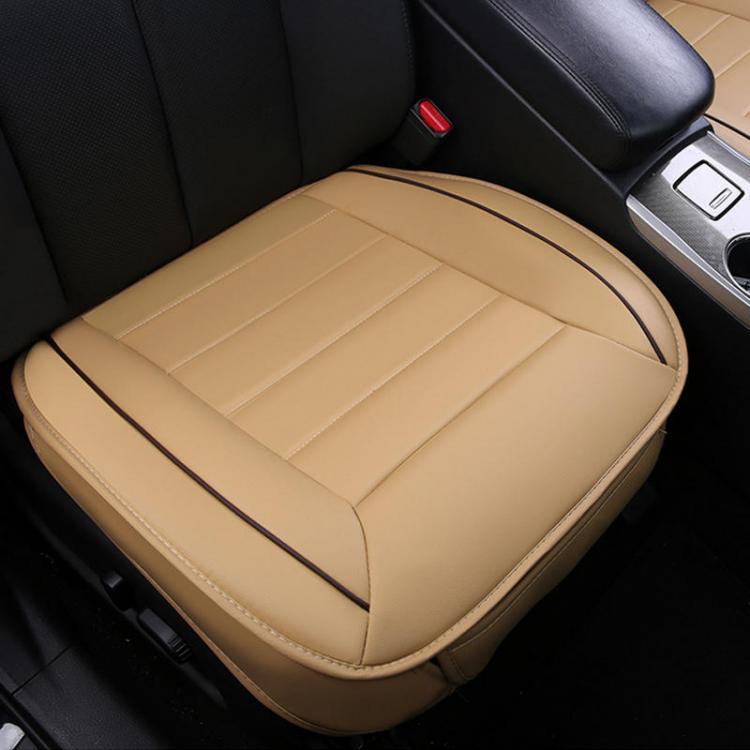 shopping אביזרי פנים לרכב 49*53cm 3D PU Leather Car Front Breathable Seat Cushion Cover Pad Auto Chair Protect Mat