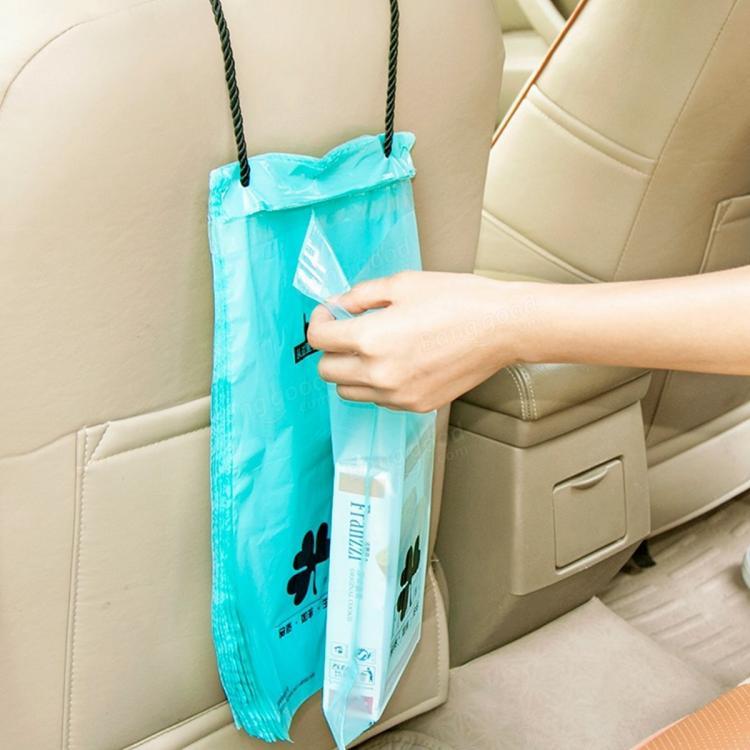 shopping אביזרי פנים לרכב 50pcs Vehicle Car Seat Back Hanging Trash Storage Garbage Rubbish Sealed Bags