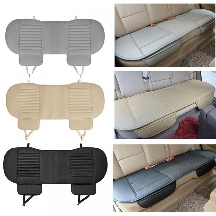 shopping אביזרי פנים לרכב 138X49cm PU Leather Car Rear Seat Covers Universal Seat Protector Seat Cushion Pad Mat