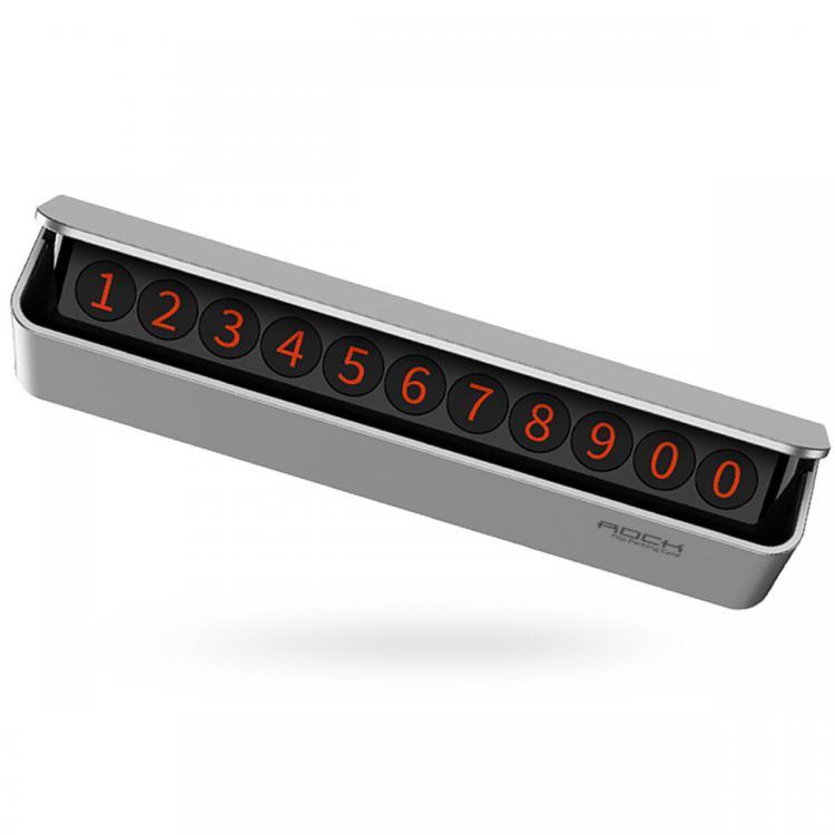 shopping אביזרי פנים לרכב ROCK Rocker Switch Drawer Car Temporary Parking Phone Number Card Plate ABS Car Decoration