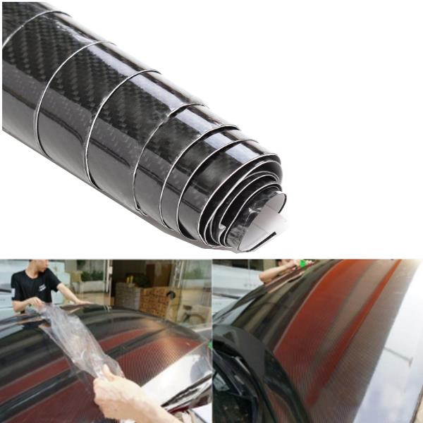 shopping אביזרי חוץ לרכב 6D Gloss Carbon Fiber Car Stickers Vinyl Wrap Film Decals