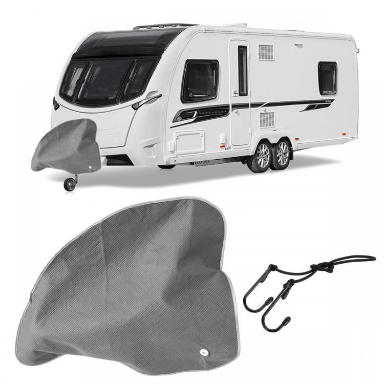 shopping אביזרי חוץ לרכב 83X63cm Towing Hitch Coupling Lock Cover Waterproof Protector Grey for Caravan Trailer Car