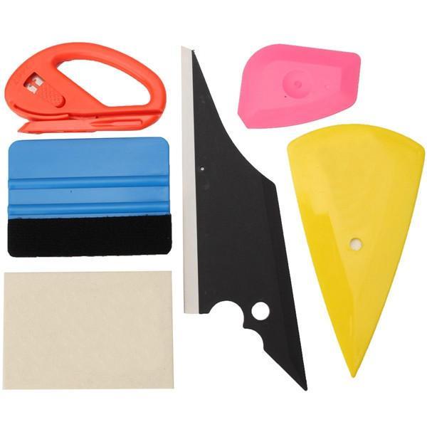 shopping אביזרי חוץ לרכב 6Pcs Window Tinting Tool Glass Vinyl Sticker Scrapers Felt Squeegee Cutter