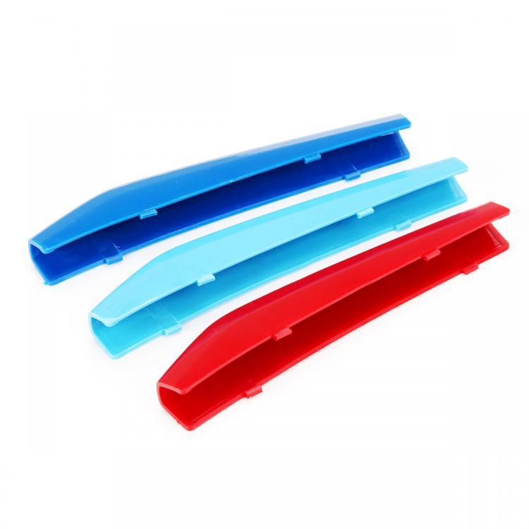 shopping אביזרי חוץ לרכב M Color Car Kidney Grille Grill Cover Trim Clips Moulding Trim Strip for BMW New 5 Series G30 G31 G3