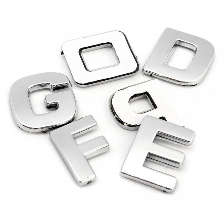 shopping אביזרי חוץ לרכב 40pcs 3D DIY Metallic Alphabet&amp;Number stickers car Emblem letter Badge Decal