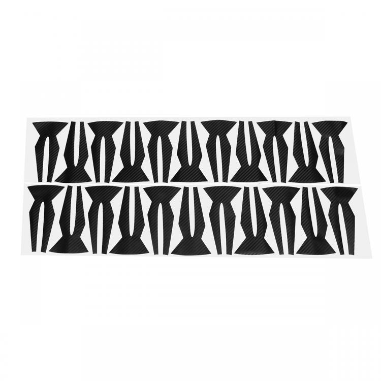 shopping אביזרי חוץ לרכב 20Pcs 4D Carbon Fiber Pattern Car Wheel Hub Stickers Rim Decals for Chevrolet Cruze 09-13
