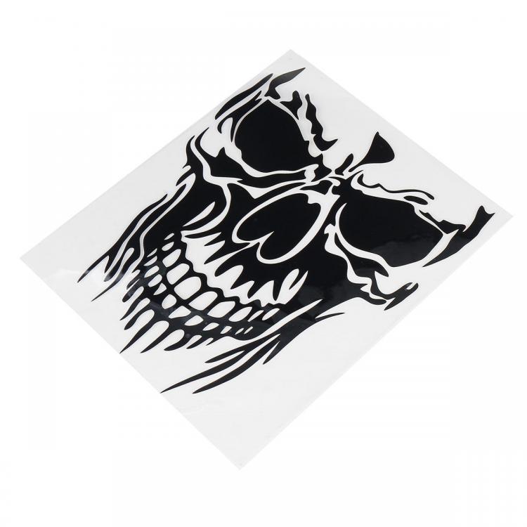 shopping אביזרי חוץ לרכב Black Cool Skull Vinyl Decal Car Stickers Truck Trailer Room Window Door 28.5CM X 23.1CM