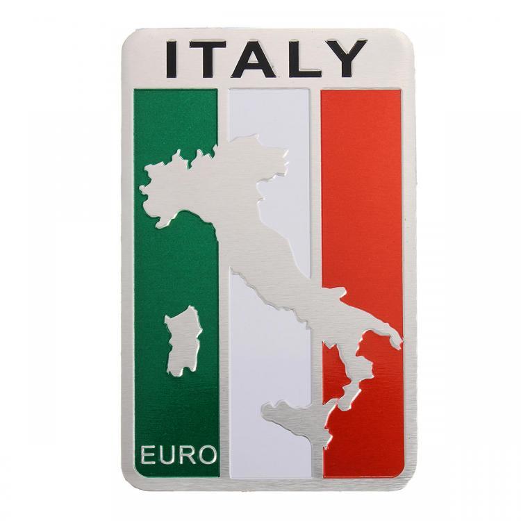 shopping אביזרי חוץ לרכב Car Stickers Italy Flag Map Badge Aluminum Emblem Decoration Decal 8x5cm