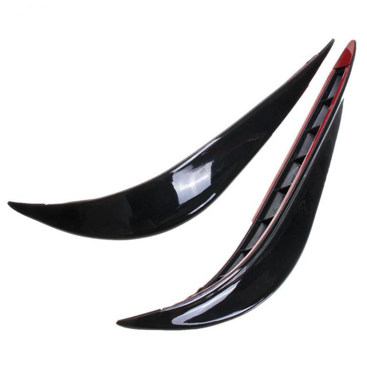 shopping אביזרי חוץ לרכב 2pcs Black Universal Car Auto Vehicle Front Bumper Corner Protector Lip Guard