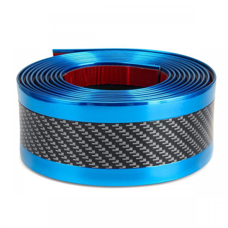 shopping אביזרי חוץ לרכב Car Stickers Carbon Fiber Blue Rubber Door Sill Protector Edge Guard Strip 5CM*3M