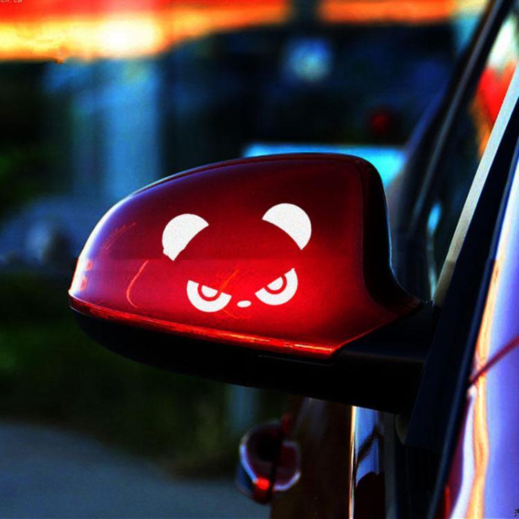 shopping אביזרי חוץ לרכב 1pcs Black White Red Panda Car Stickers