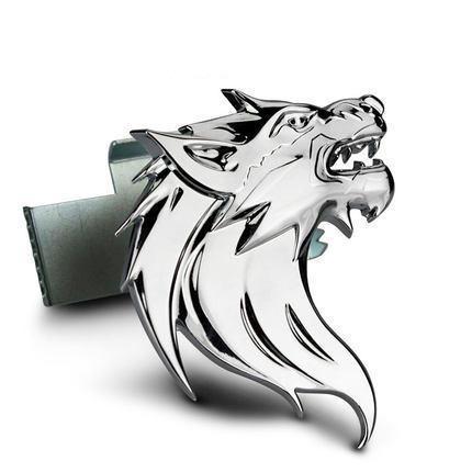 shopping אביזרי חוץ לרכב Metal Wolf Sticker Wolf Head Totem Car Decoration Sticker