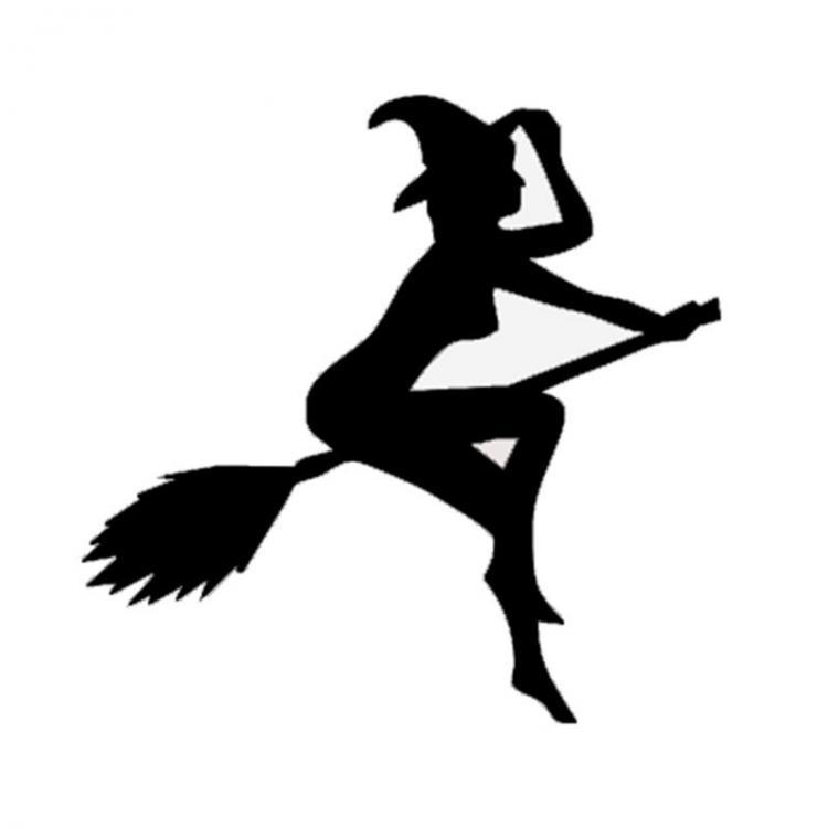 shopping אביזרי חוץ לרכב 12x11.4cm Funny Lady Witch Car Stickers Auto Truck Vehicle motorcycle Vinyl Decal