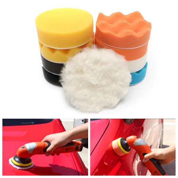 shopping תיקון הרכב ותחזוקה 11pcs 4inch Car Sponge Polishing Tool Set Waxing Buffing Cleaning Wash Pad Kit