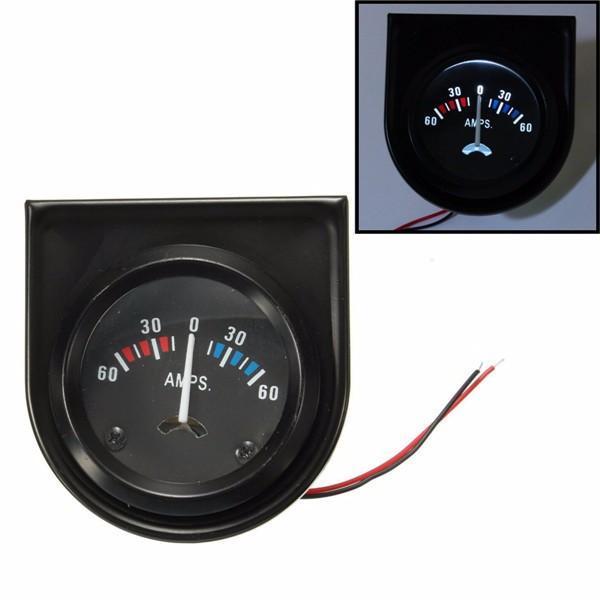 shopping תיקון הרכב ותחזוקה Universal Car Black Pointer AMPS Meter Ammeter 60-0-60A White LED Light 2'' 52mm