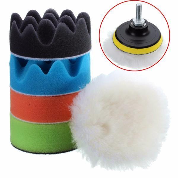 shopping תיקון הרכב ותחזוקה Drillpro 6pc 3 Inch Car Washing Set Sponge Polishing Waxing Buffing Pads Set Kit Compound Auto Car Drill