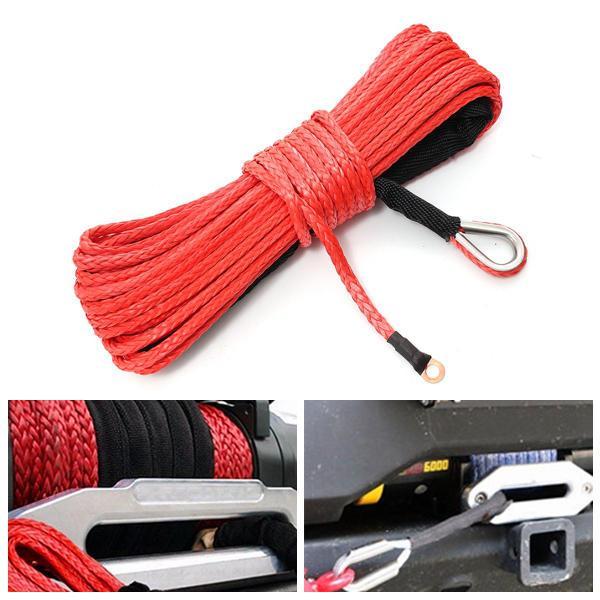 shopping תיקון הרכב ותחזוקה 15m 7000LB Synthetic Fiber Winch Rope Tow Cable for ATV SUV Off Road