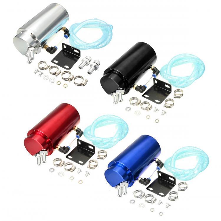 shopping תיקון הרכב ותחזוקה 4Color Universal Aluminum Racing Oil Catch Tank/CAN Turbo Reservoir Billet Round
