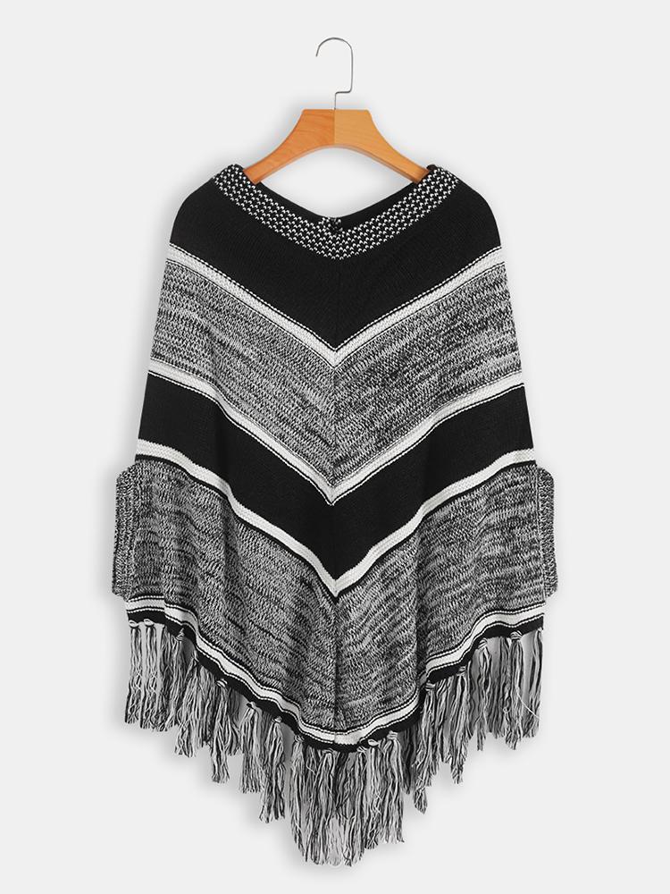 shopping חולצות וסוודרים Women Casual Stripe Long Sleeve Sweaters