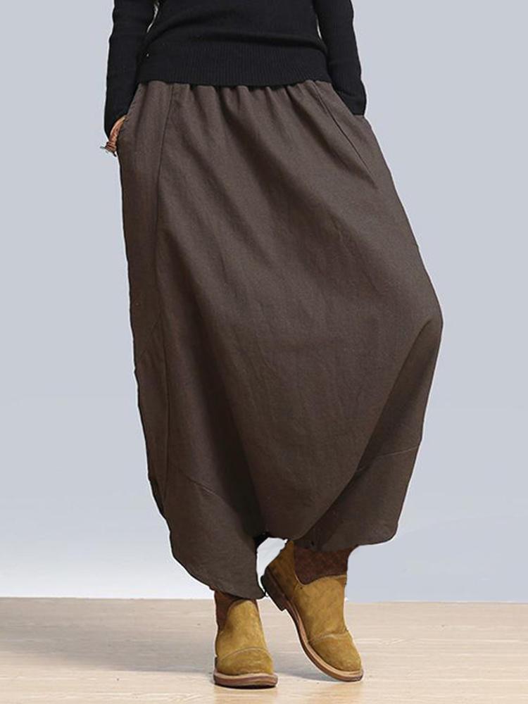 shopping מכנסיים Women Elastic High Waist Street Harem Pants