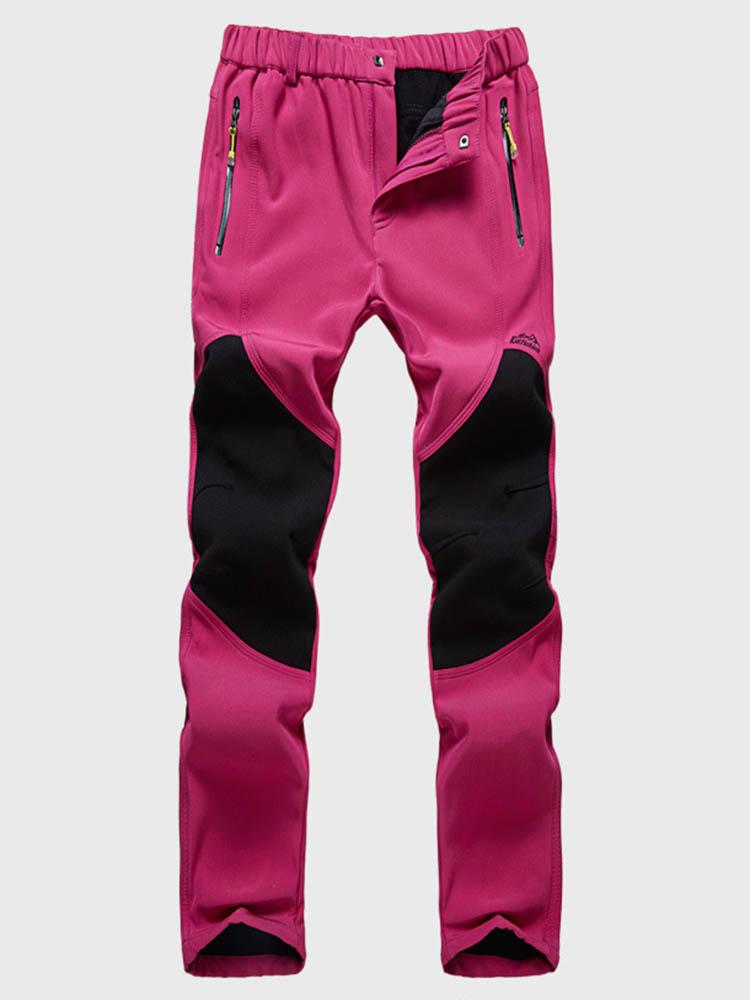 shopping מכנסיים Outdoor Women Stitching Warm Thicken Waterproof Casual Climbing Sport Pants