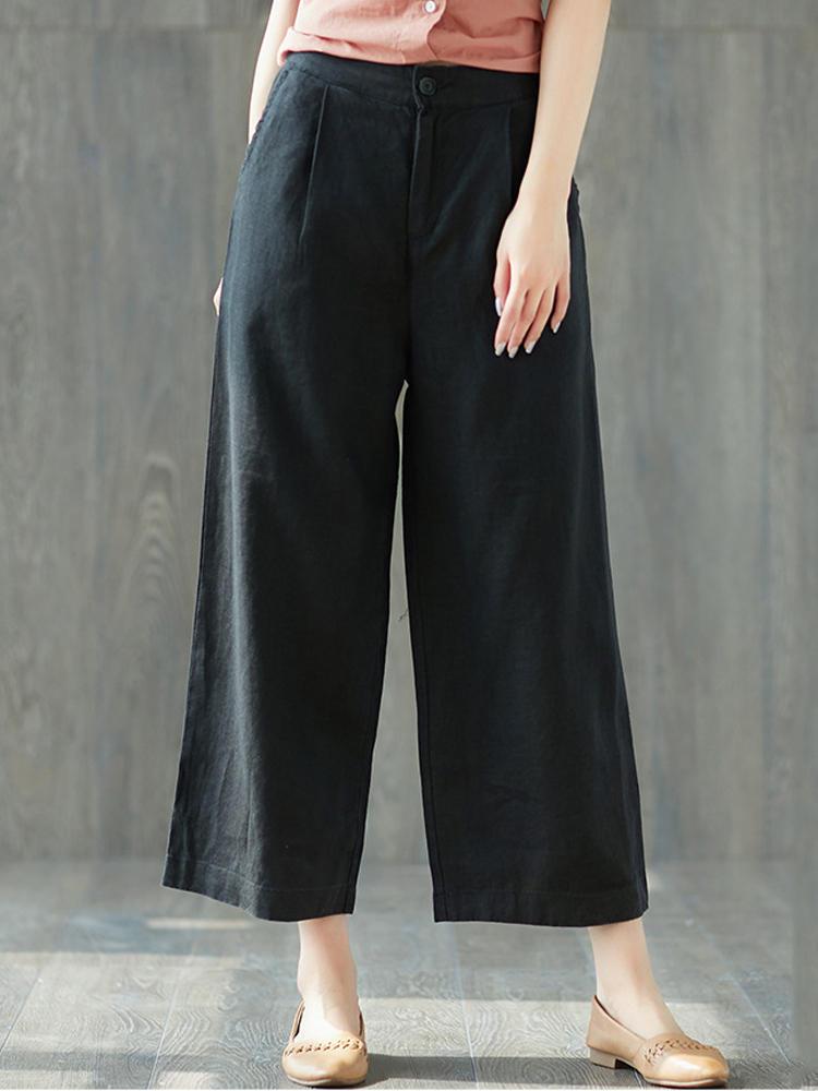 shopping מכנסיים Women Casual High Waist Wide Leg Pants