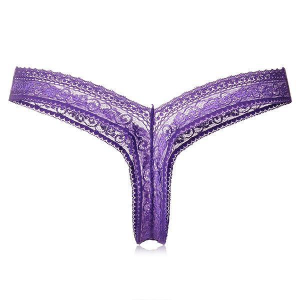 shopping הלבשה תחתונה Large Size Lace Embroideried Temptation Low Rise G-String V Shape Panties T-back
