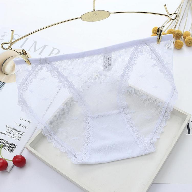 shopping הלבשה תחתונה Seduced Lace Mesh Breathable Transprent Cotton Crotch Briefs
